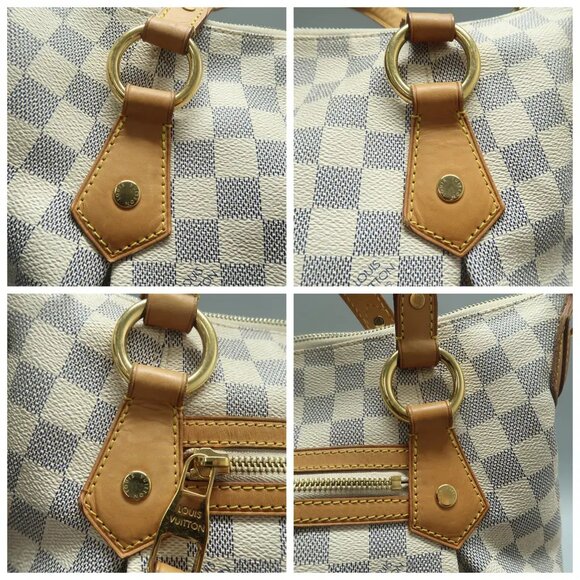 Louis Vuitton Evora White Damier Azur Canvas Satchel 1026-020525 - Picture 6 of 12